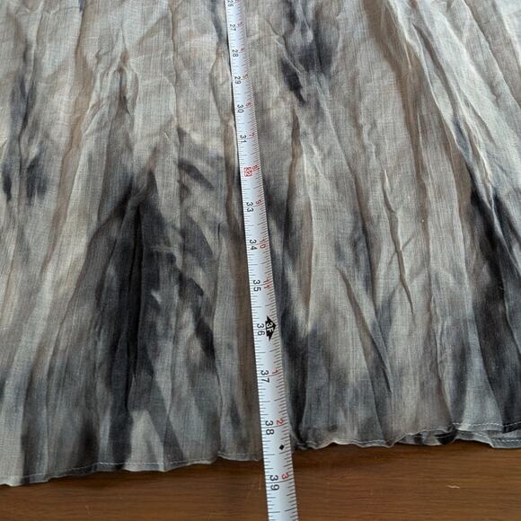 Massimo Dutti Natural Long Tie-Dye Print A-line Midi Skirt, size 10 - Picture 9 of 9